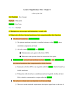 Lecture 5 Supplementary Notes - Chapter 6 - A Tour of the Cell