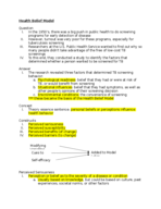 Public Health 3100- Week 4 Notes