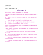 Chemistry 1151 Study  Guide