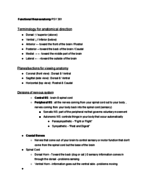 Week 1 notes - functional neuroanatomy 