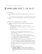 CHEM 2080 Test 1 Study Guide: Chapters 16-17
