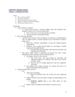 Decisions Analysis - Week 1 Notes