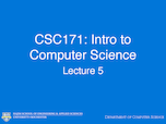 Introduction to Java,CSC 171