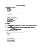 exam one study guide 