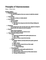 Principle of Macroeconomics Study Guide Exam 1