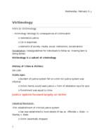 Victimology Notes Week 1-3