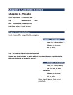 Computer Science Chapter 1 Notes 