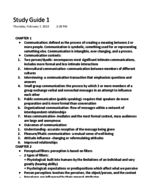 Intro to Communications Study Guide