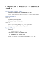 WRD 104 - Class Notes Week 5