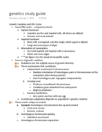 Genetics Midterm Study Guide