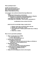 PSYC 100 Class Notes 