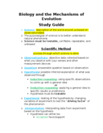 Biology and Mechanisms of Evolution Study Guide