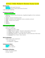 HTHSCI 1H06: Anatomy Midterm Overview 