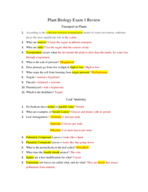 Plant Biology Review