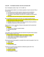 Non-Adaptive Evolution: Gene flow and Genetic Drift