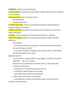 Social Psychology Week 2 Notes