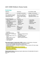 ADV Midterm study guide