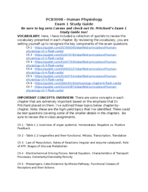 PCB4098, Exam 1 Study Guide