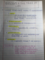 Biology study guide CH: 1-4