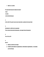 State is a country: Notes Intro to International Studies