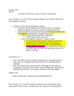 Biology 1240: Week 4