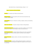 General Psychology: Study Guide