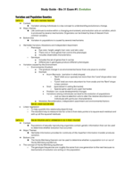 Study Guide for Exam #1