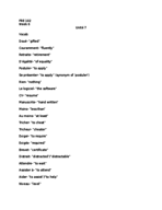 French 102 Study Guide Unit 7