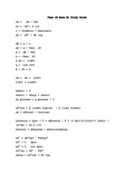 Study Guide Equations for Exam #1