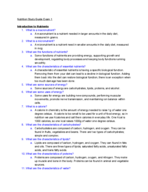 Nutrition exam 1 study guide