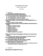 STUDY GUIDE FOR EXAM