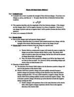 Phys 102, Midterm 1 study guide