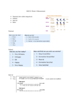 SOC221 Week 4 (Levels of Measurement)