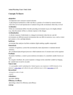 Study Guide for First Animal Physiology Exam