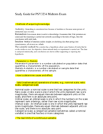 Pointers & Topics for PSY3234 Midterm Exam 