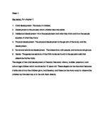 Week 1 notes: