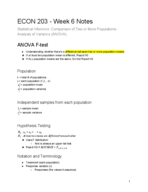 ECON 203 - Week 6 Notes