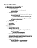 Magma Types and Metamorphic Rocks