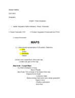 Geography Notes Chapter 1-2