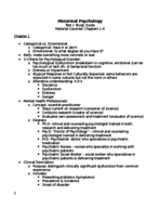 Abnormal Psychology Study Guide