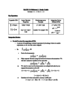 MATH 24 Midterm 1 - Study Guide