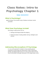 Psychology Notes Week 1