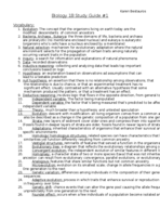 biology midterm 1 study guide
