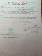 Physics 222 - Study Guide for Exam One