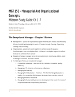 MGT 150 Study Guide