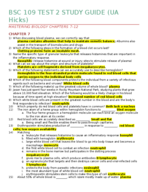 BSC 109 University of Alabama TEST 2 Study Guide