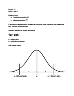 Intro to stats week 6; day 1