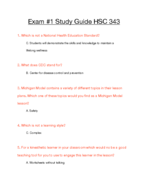 Health Study Guide #1