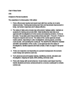 Criminal Justice 110 Study Guide Exam 2