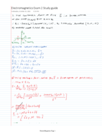 Electromagnetics exam 2 study guides
